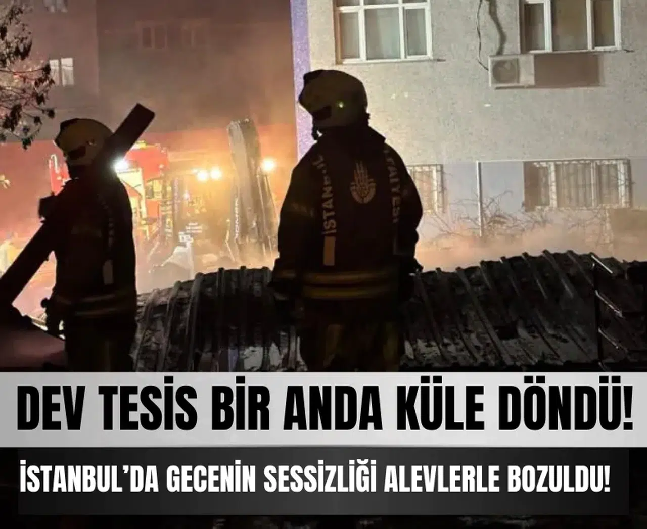 Gece yarısı korkutan yangın...Tesis küle döndü!