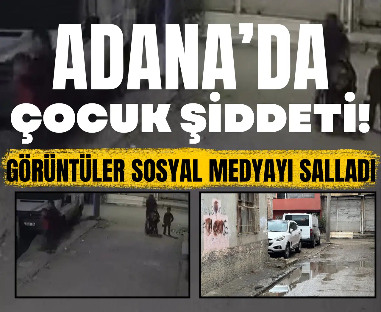 Görüntüler sosyal medyayı salladı: Adana’da çocuk şiddeti!