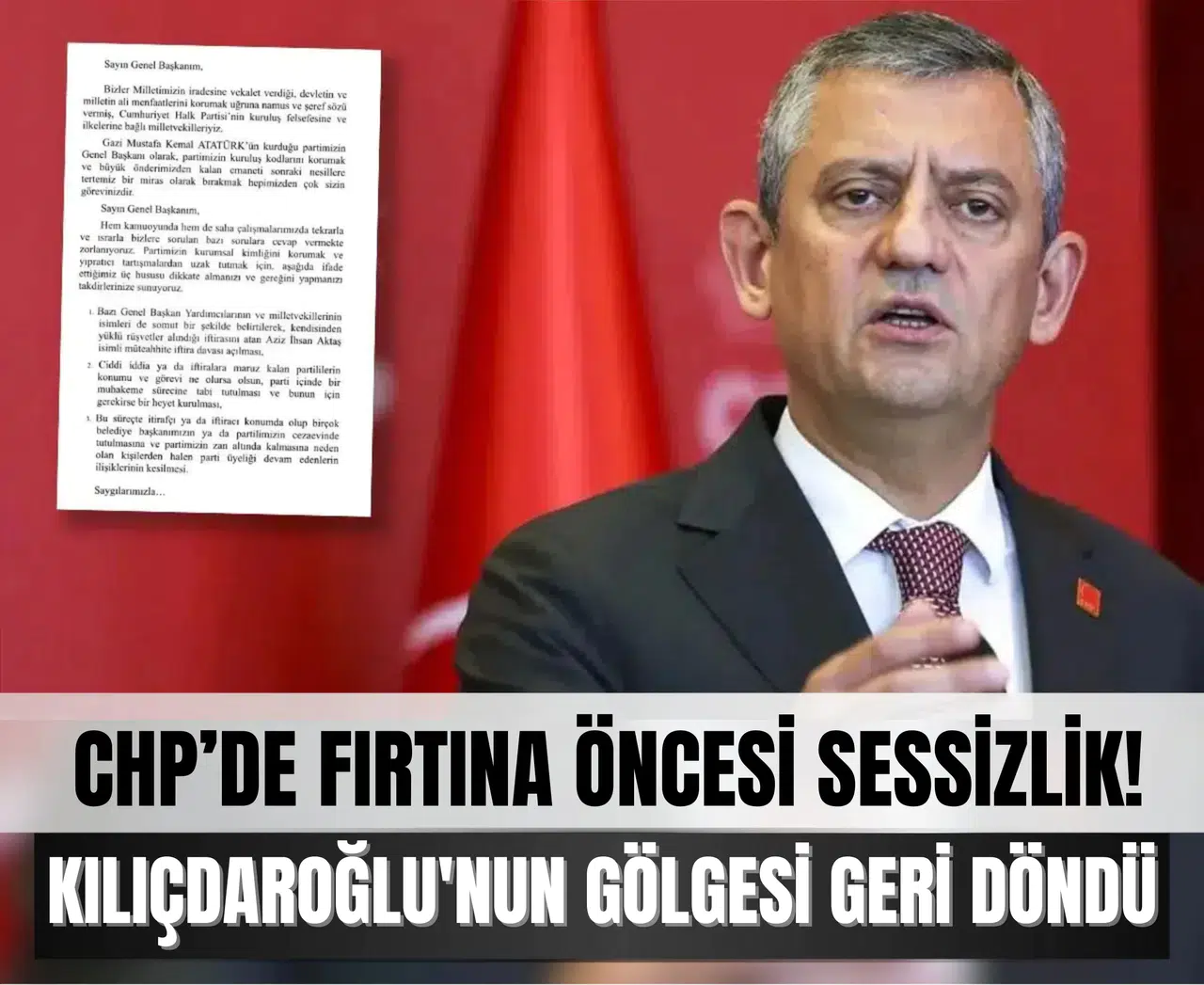 CHP’de fırtına öncesi sessizlik! Kılıçdaroğlu'nun gölgesi geri döndü