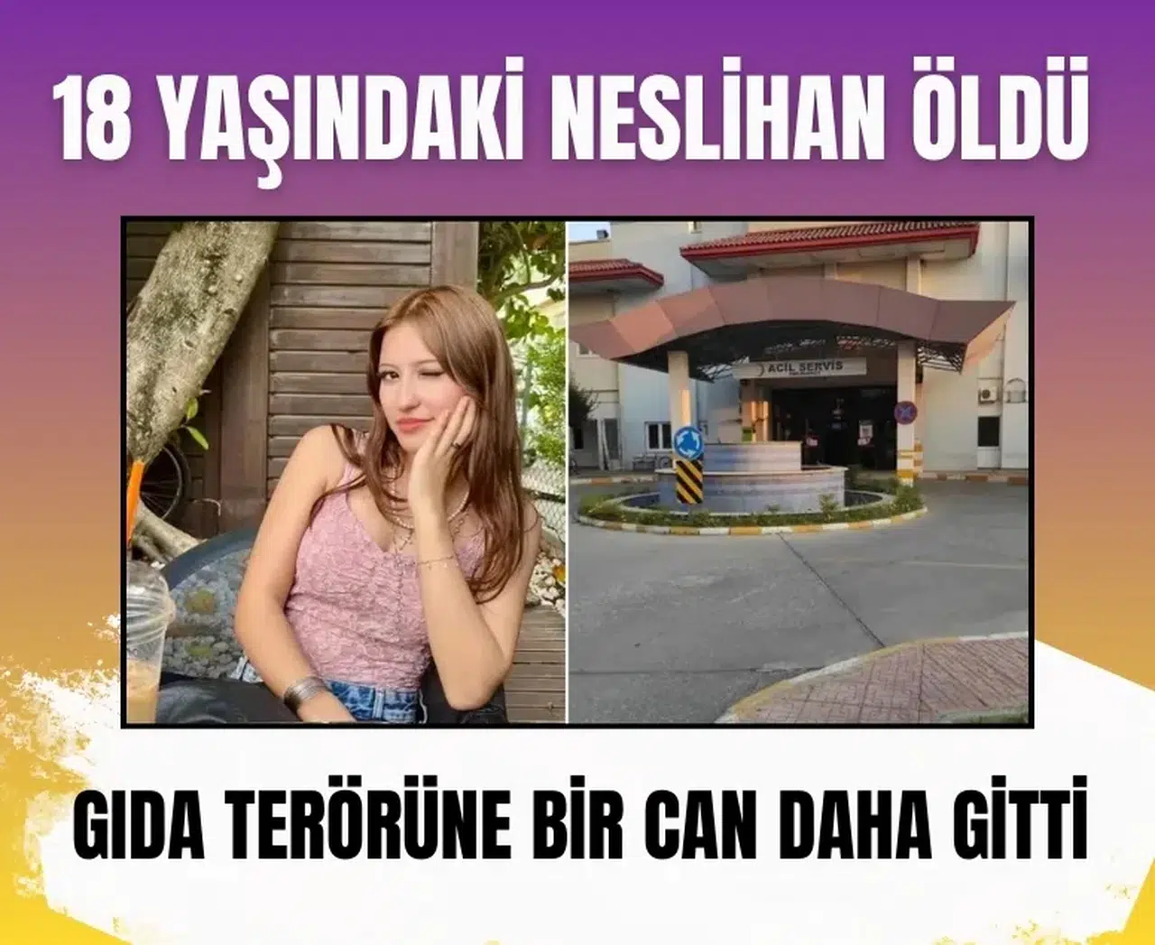 Tavuk yemeğinden zehirlenen 18 yaşındaki Neslinur hayatını kaybetti