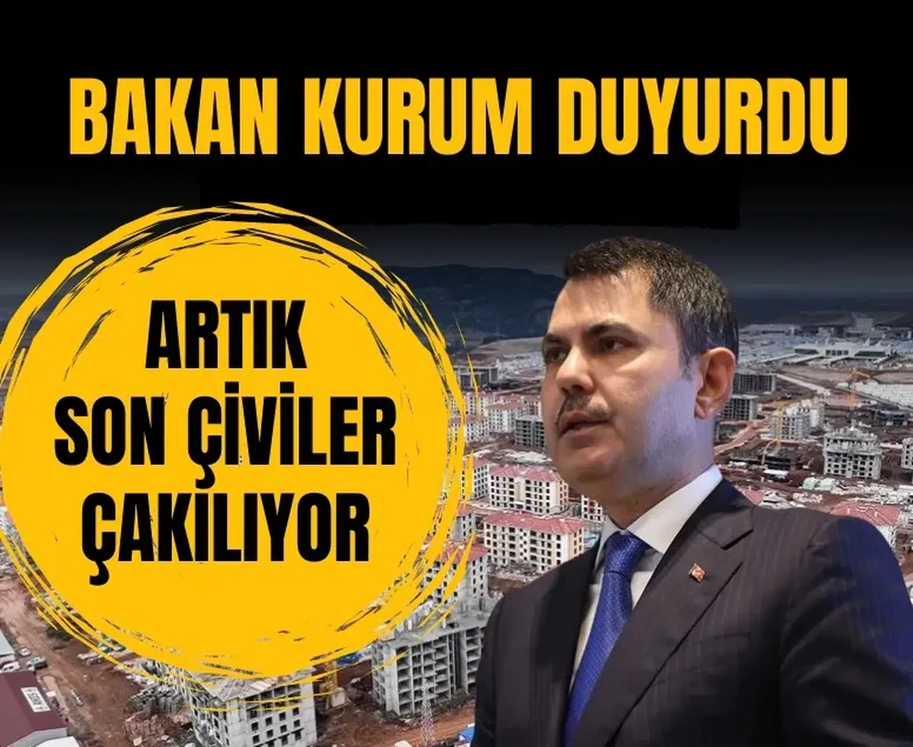 Bakan Kurum deprem bölgesinde müjdeyi verdi: 'Artık son çiviler çakılıyor'