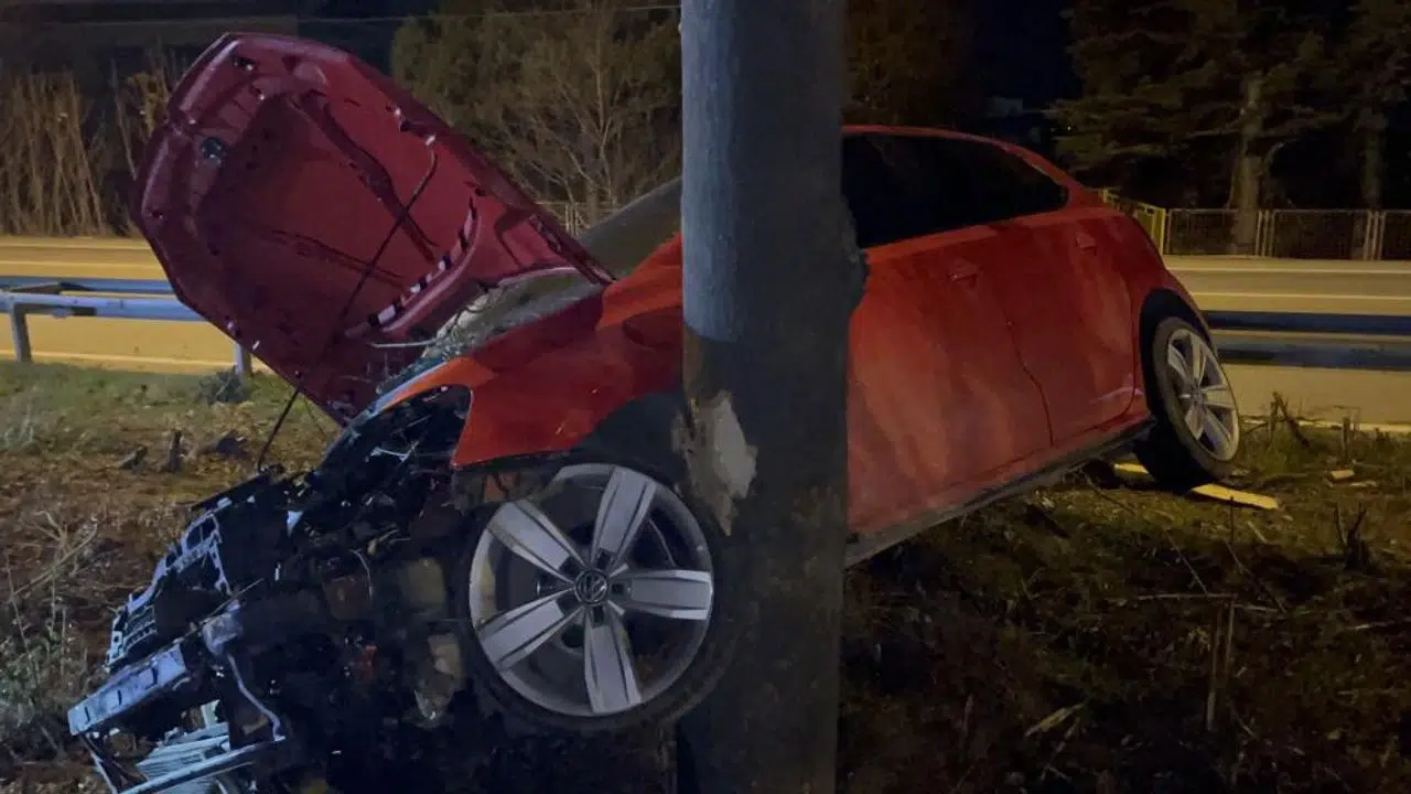 Kontrolden çıkan otomobil ağaca çarptı: Sürücü ağır yaralandı!