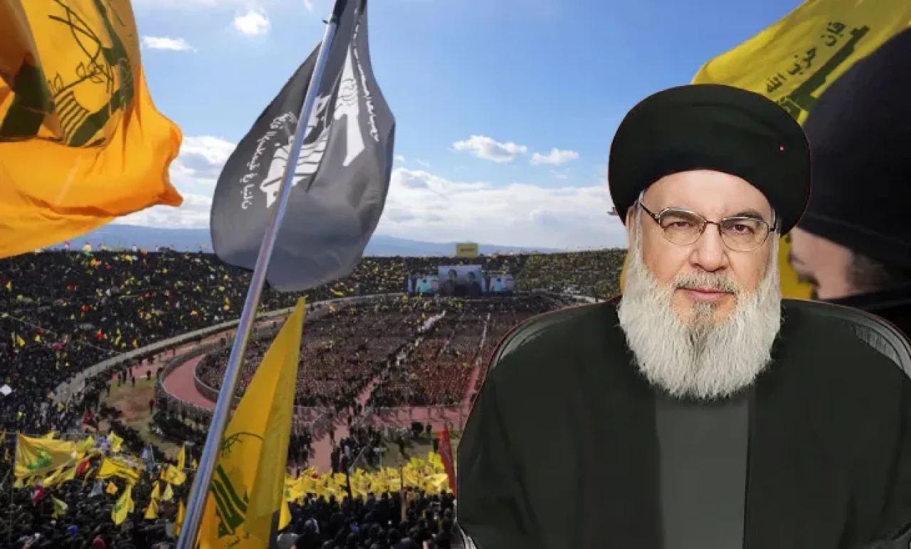 5 ay önce ölen Nasrallah için cenaze töreni yapıldı