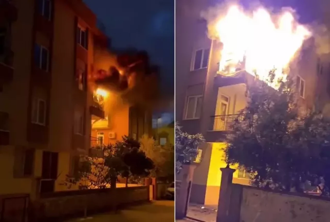 Mahallede büyük panik: Balkondaki bataryalar bomba gibi patladı