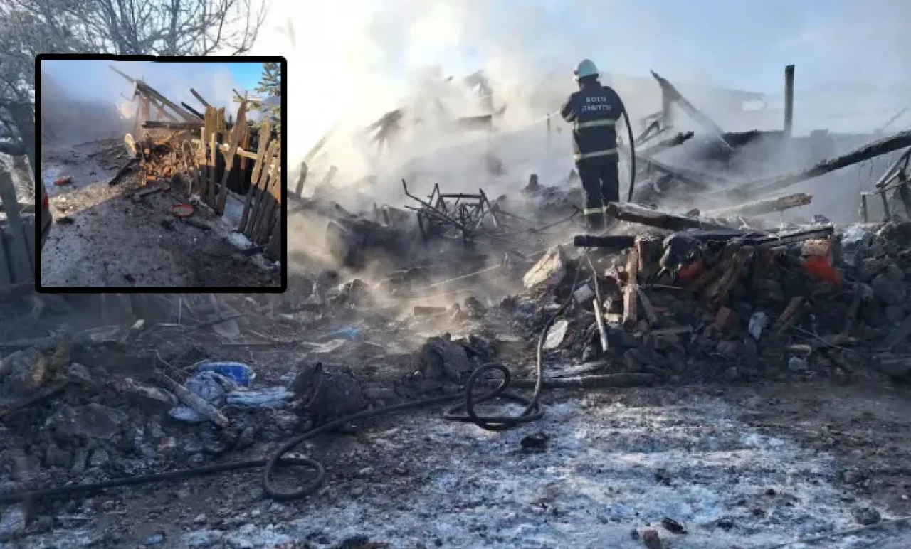 10 kişinin yaşadığı ev küle döndü: 1 ölü, 1 ağır yaralı
