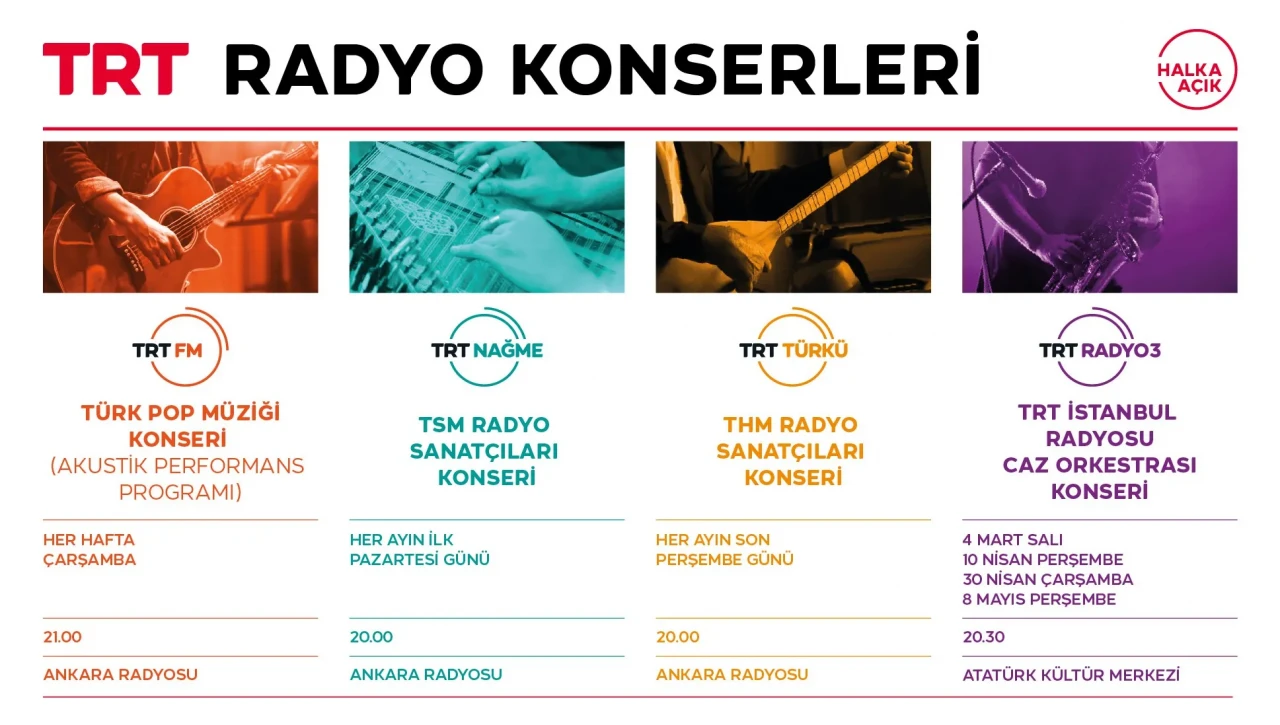 TRT'nin müzik dolu konserleri ücretsiz ve canlı yayınla izleyicilerle buluşuyor