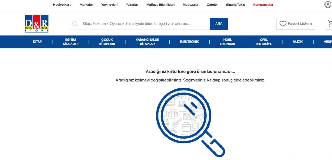 D&R hacklendi mi, kapandı mı, ne oldu? D&R Web Sitesinde Kategori ve Ürünler Görüntülenemiyor