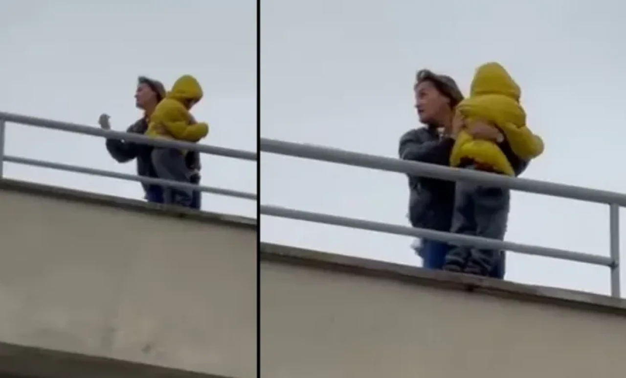 Bunalıma Giren Anne, Engelli Oğluyla Çatıda! Polis Zamanında Yetişti