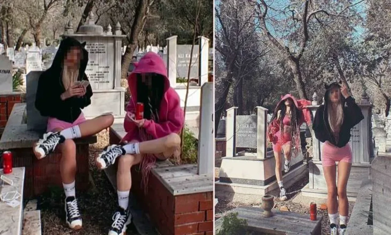 Mezarlıkta Görülmemiş Saygısızlık! Sosyal Medyada Tepkiler Çığ Gibi