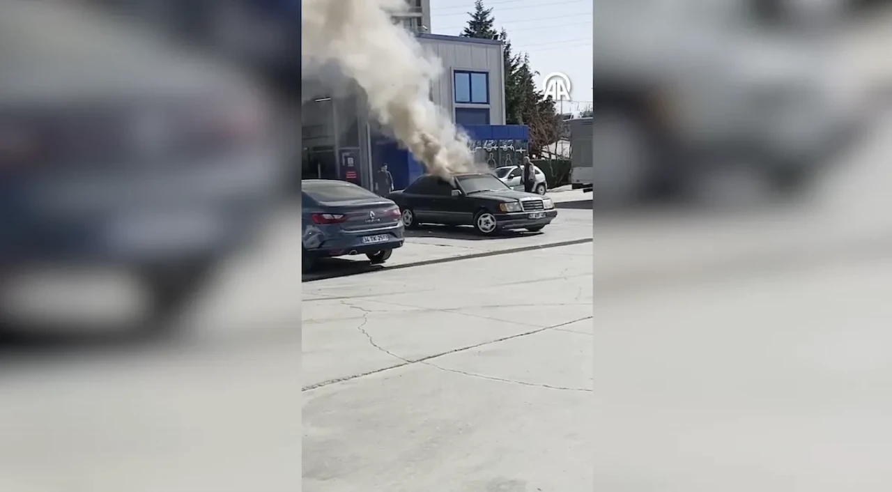 Tuzla’da Akılalmaz Olay! Muayeneden Geçemeyen Aracını Cayır Cayır Yaktı!