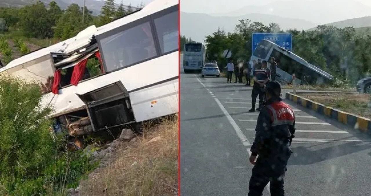 Isparta’da Trafik Kazası: Otobüs Şarampole Düştü, 16 Yaralı