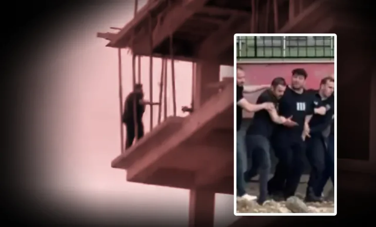 İnşaatın Tepesinde Yürek Burkan Anlar: 2 Yaşındaki Kızıyla İntihara Kalkıştı!