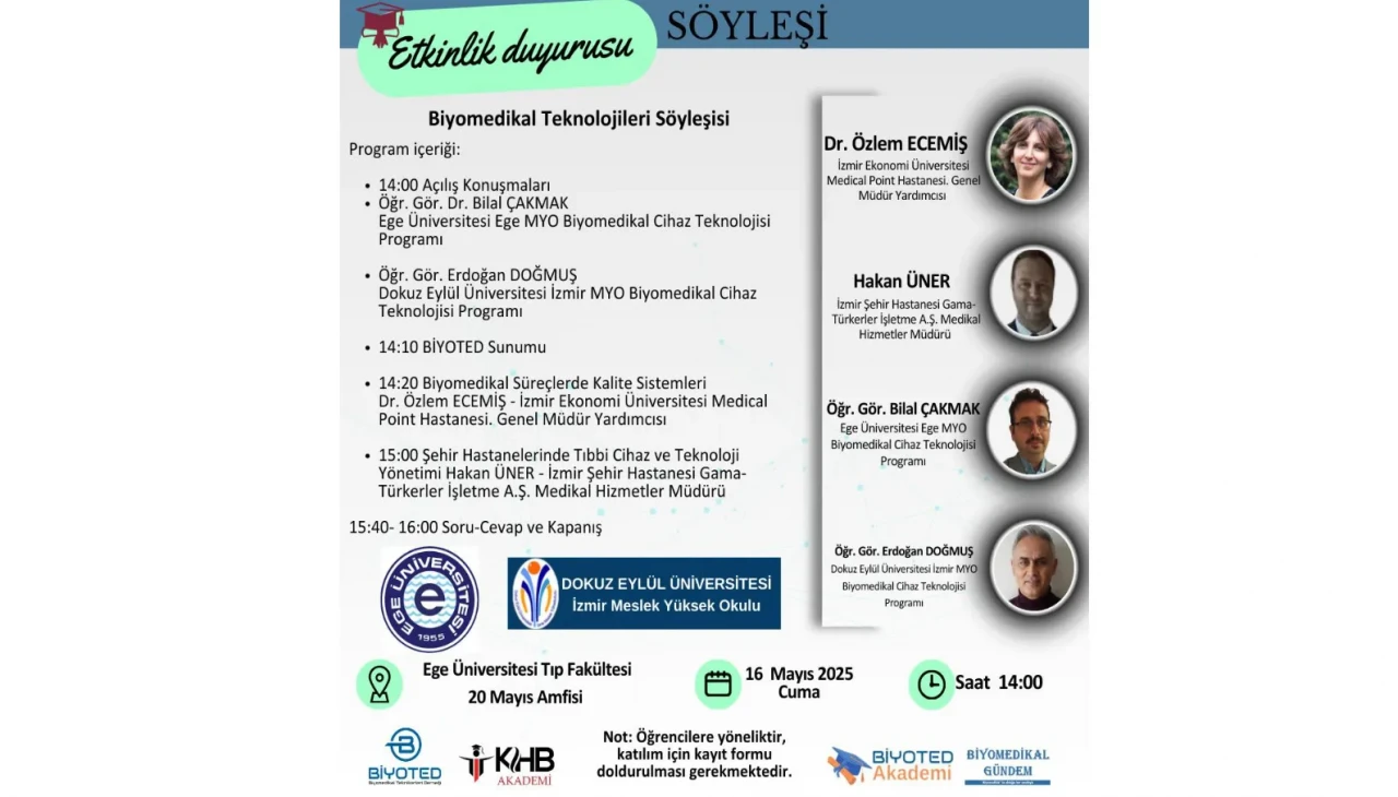 İzmir’de Biyomedikal Teknolojileri Söyleşisi: Genç Bilim İnsanları Buluşuyor