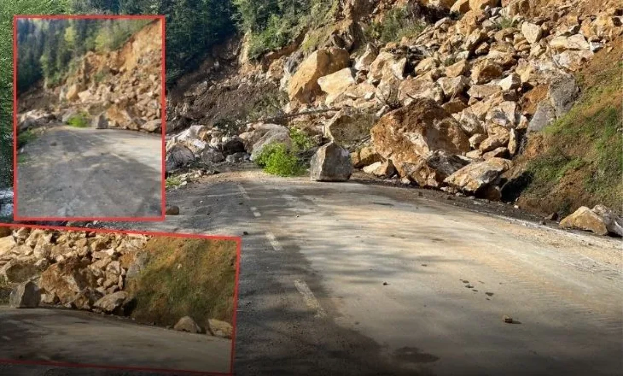 Yola Dikkat! Dereli'de Heyelan Ulaşımı Felç Etti – Alternatif Güzergah Önerisi