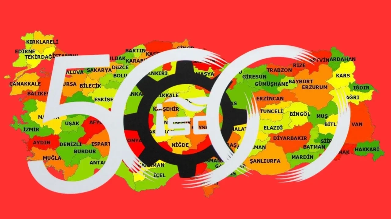 İSO 500 Türkiye Haritası: İSO 500'de yer alan firmaların il il dağılımı