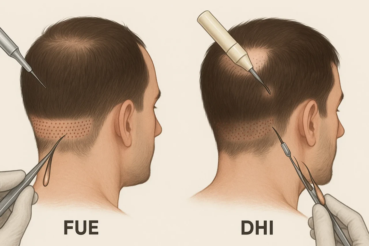 FUE ve DHI Saç Ekimi Arasındaki Farklar: Hangi Yöntem Sizin İçin Uygun?