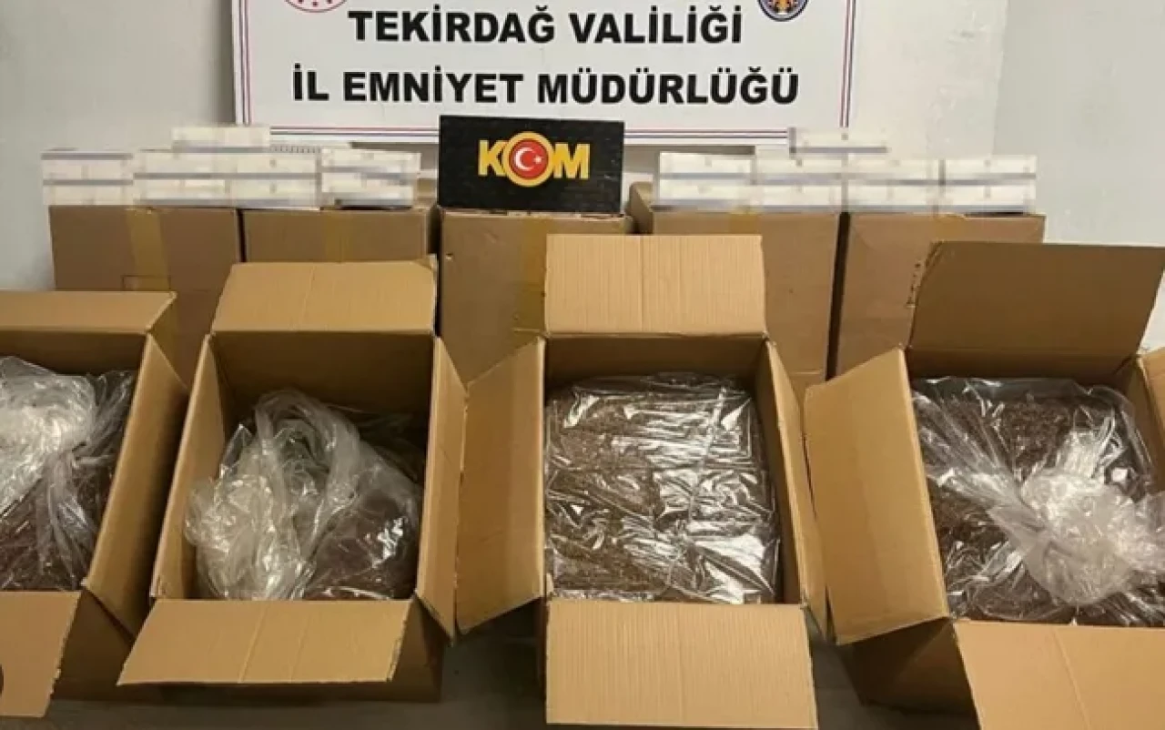 Tekirdağ'da Kaçak Tütün Operasyonu: Binlerce Makaron ve Tonlarca Tütün Ele Geçirildi