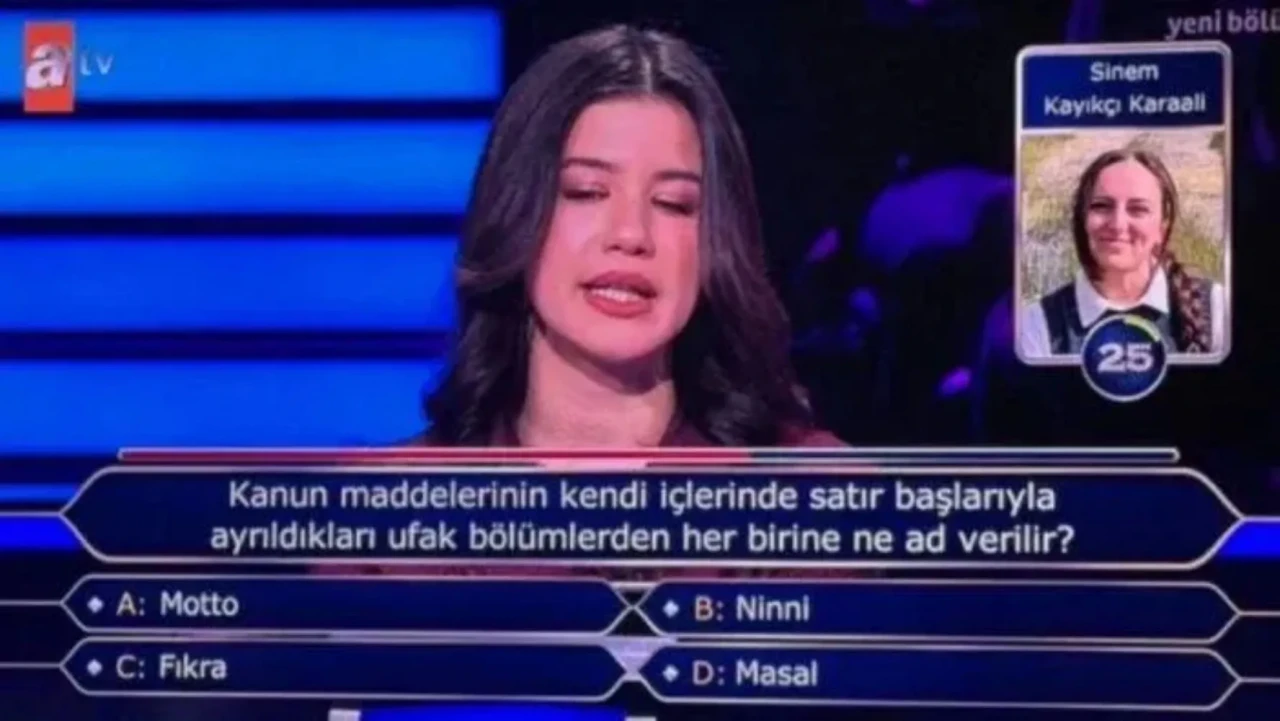 Milyoner’de şaşırtan an! Hukuk öğrencisi hukuk sorusunda takıldı