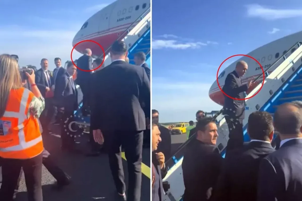 Cumhurbaşkanı Erdoğan'ı uçağa binerken yakaladı! O isteğini kırmadı