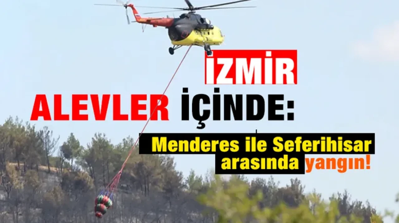 İzmir alevler içinde: Menderes ile Seferihisar arasında yangın!