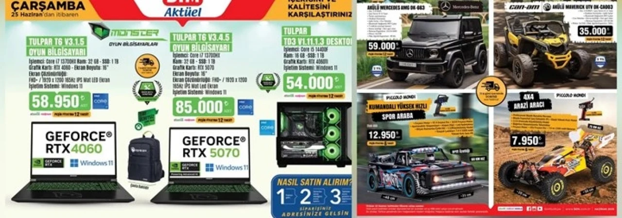 BİM'den Teknoloji Şöleni! RTX 5070'li Monster Bilgisayarlar Satışta