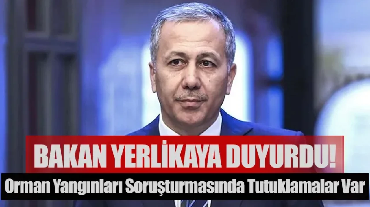 Bakan Yerlikaya duyurdu! Orman yangınları soruşturmasında tutuklamalar var
