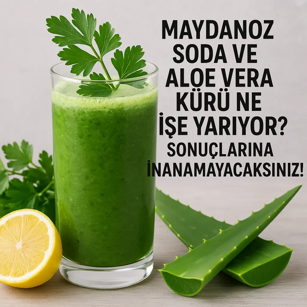 Maydanoz Soda ve Aloe Vera Kürü ne işe yarıyor? Sonuçlarına inanamayacaksınız!
