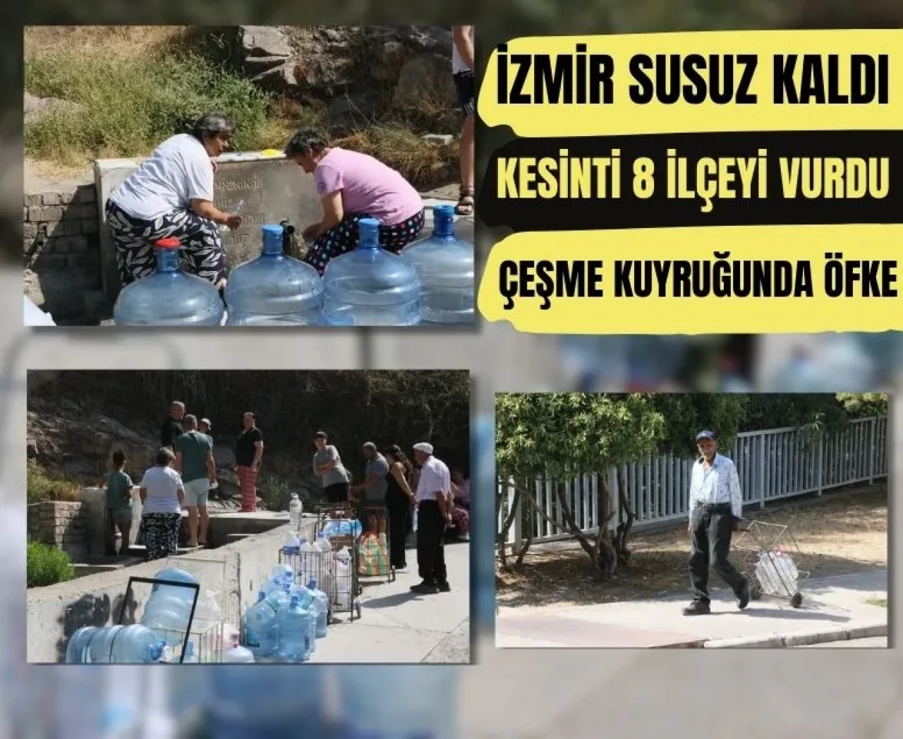 İzmir’de saatlerce süren susuzluk: Vatandaş çeşme kuyruğunda isyan etti