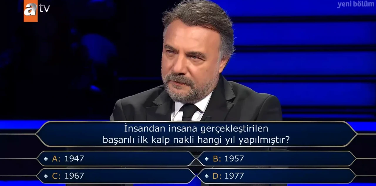 İnsandan insana gerçekleştirilen başarılı ilk kalp nakli hangi yıl yapılmıştır? 1947 mi, 1957 mi, 1967 mi, 1977 mi?