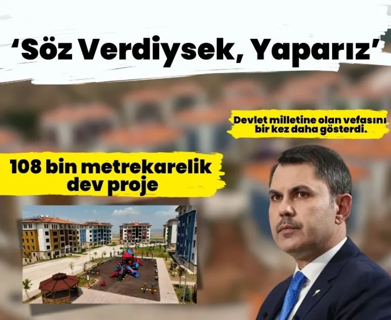 Bakan Kurum'dan Osmaniye mesajı: 'Söz verdiysek, yaparız'