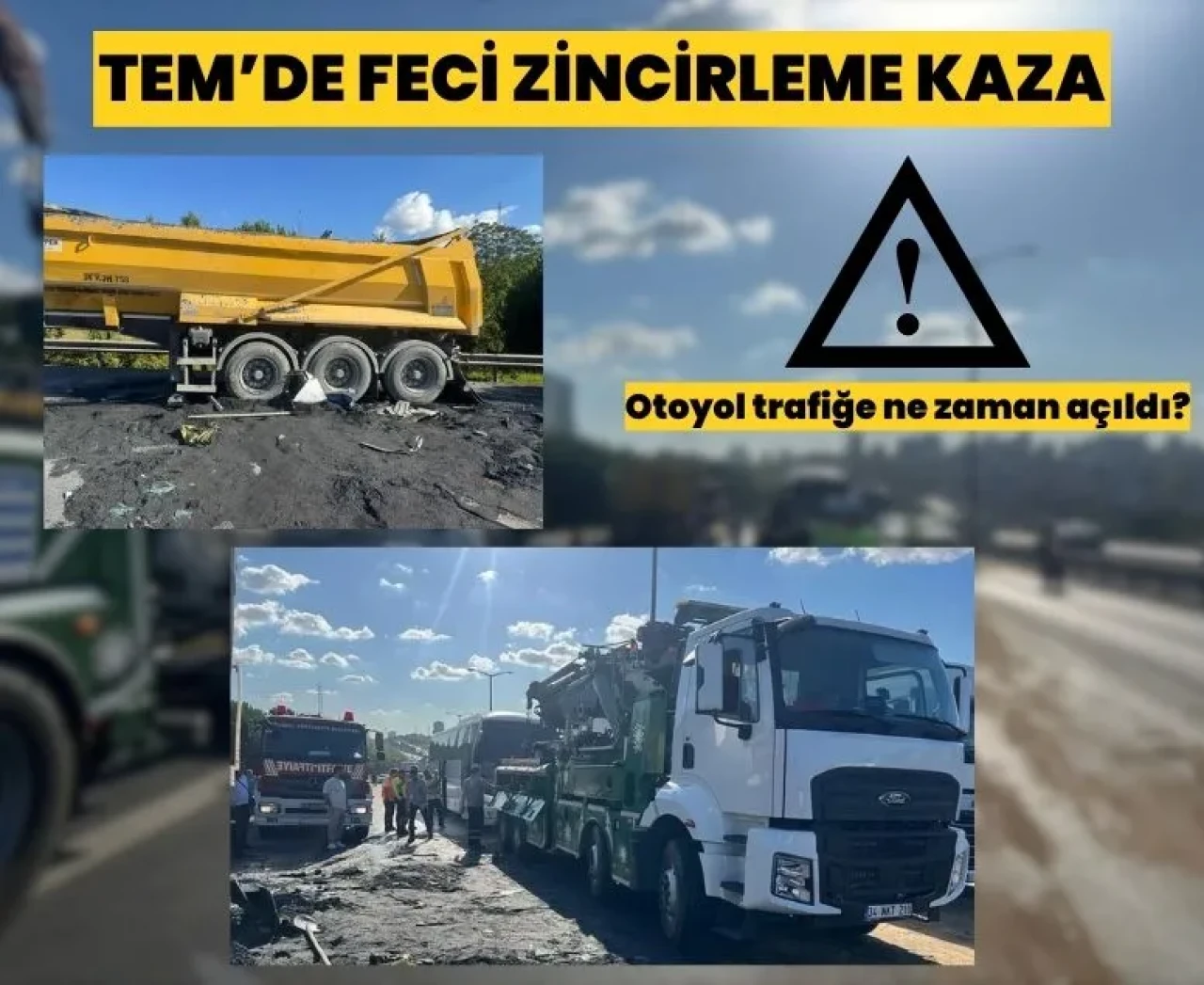 TEM Otoyolu’nda zincirleme kaza: 1 ölü, 16 yaralı