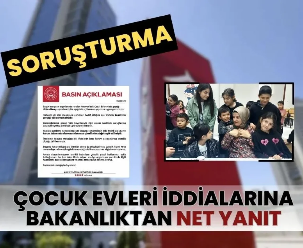 Çocuk evleriyle ilgili gündem yaratan yazışmalar hakkında Bakanlık ne dedi?