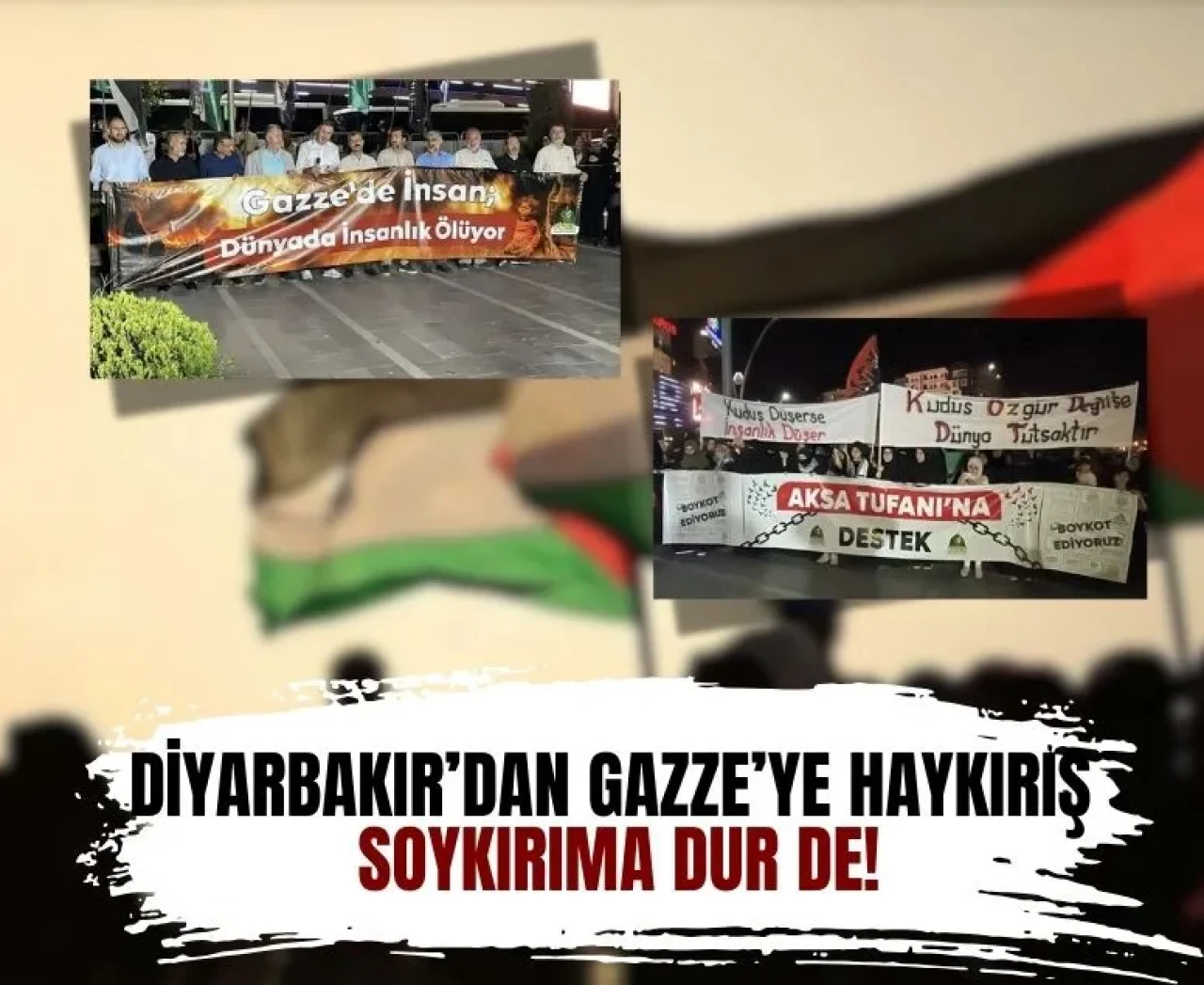 Diyarbakır’dan Gazze’ye destek: Soykırıma dur de!