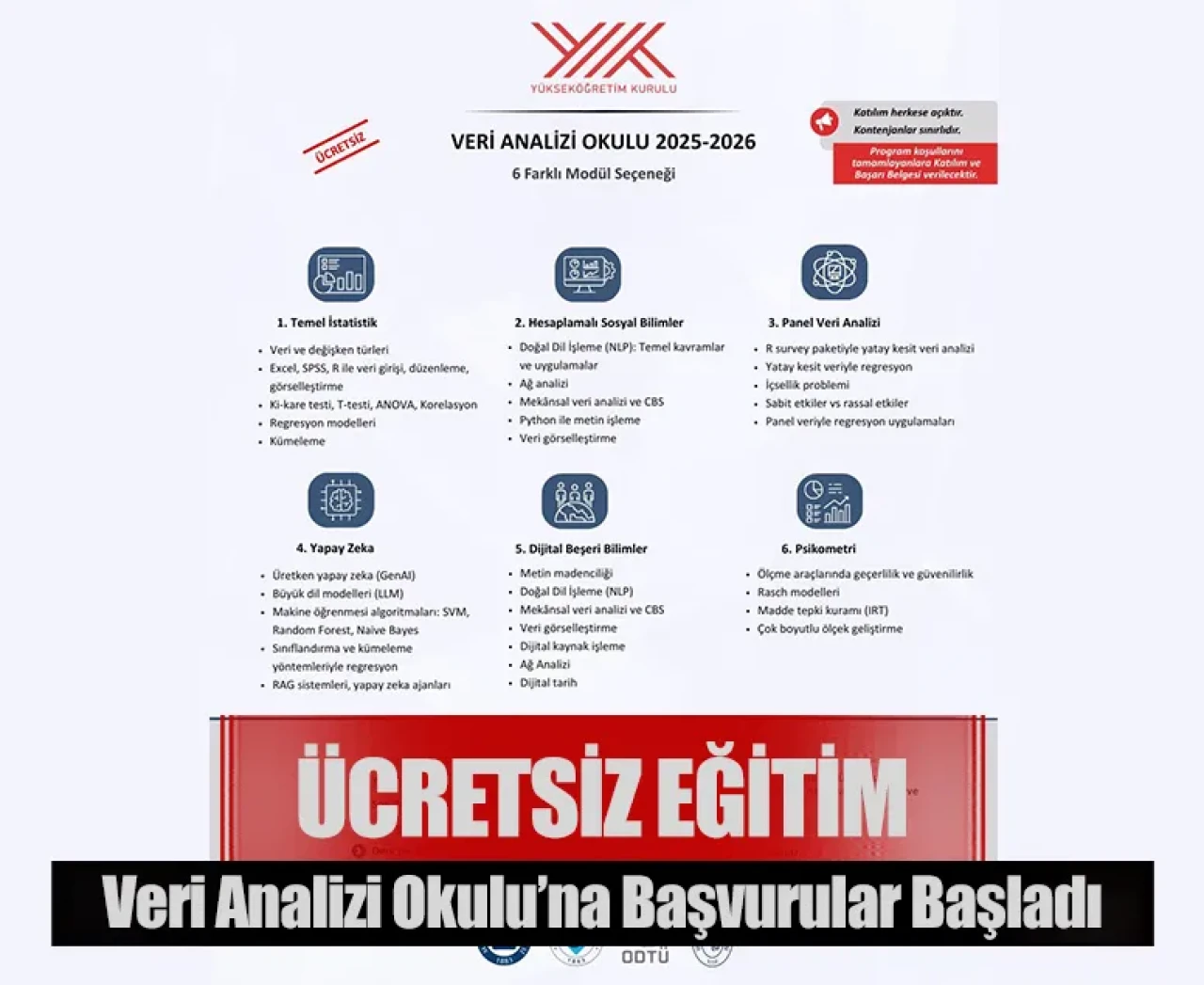 Veri Analizi Okulu’na başvurular başladı: Ücretsiz eğitim