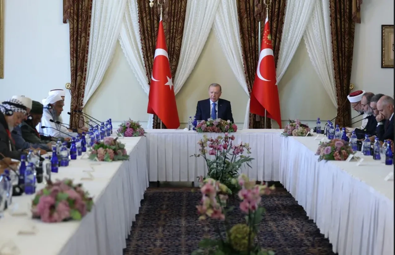 Cumhurbaşkanı Erdoğan, Dünya Müslüman Alimler Birliği heyetini kabul etti