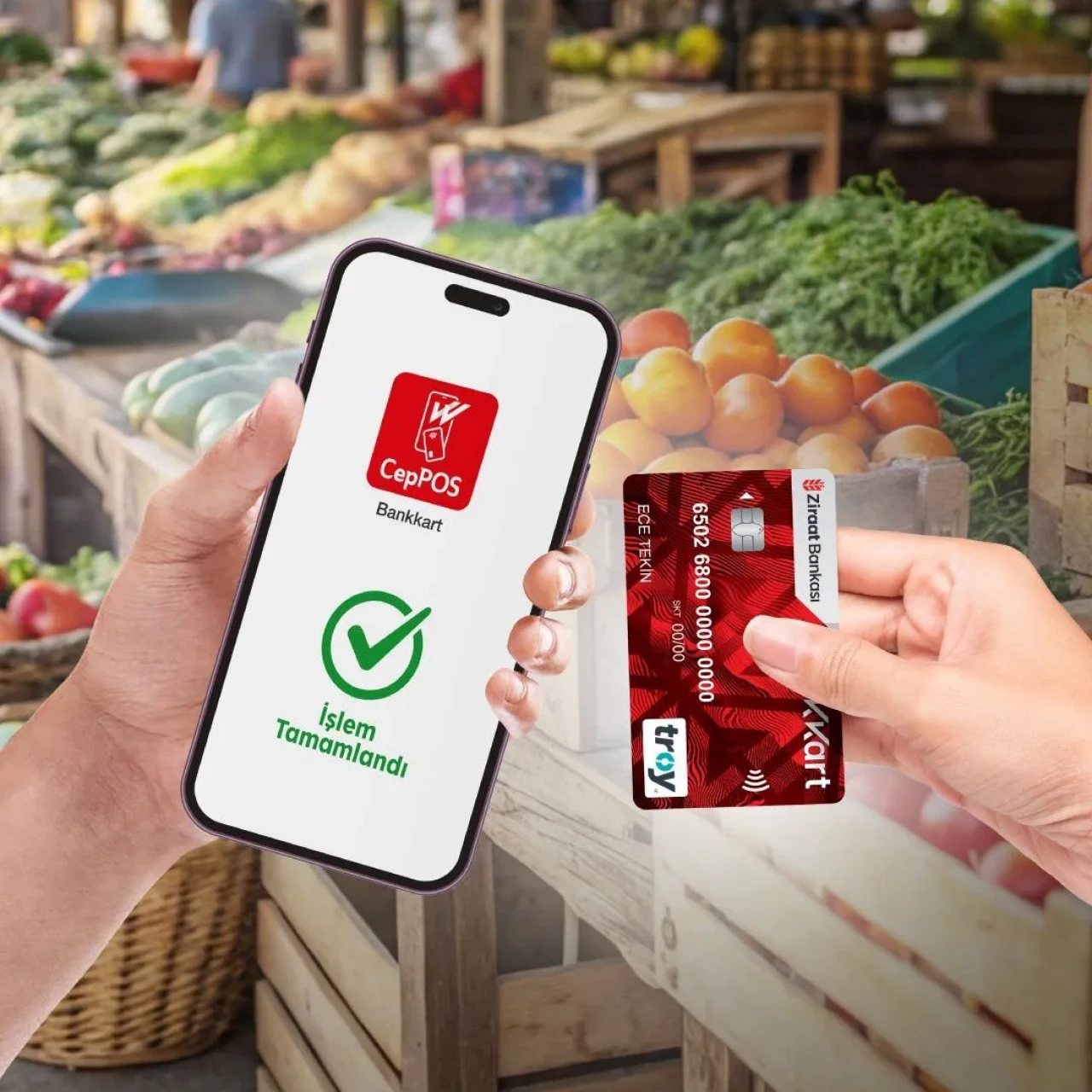 Ziraat Bankası CepPOS ile pazar esnafına komisyonsuz çalışma seçeneği