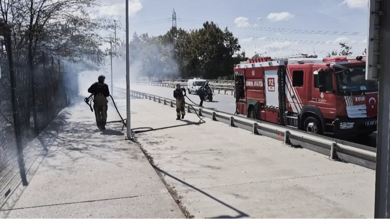 Metris cezaevi yanındaki yangında şüpheli izler: Çok sayıda şişe bulundu