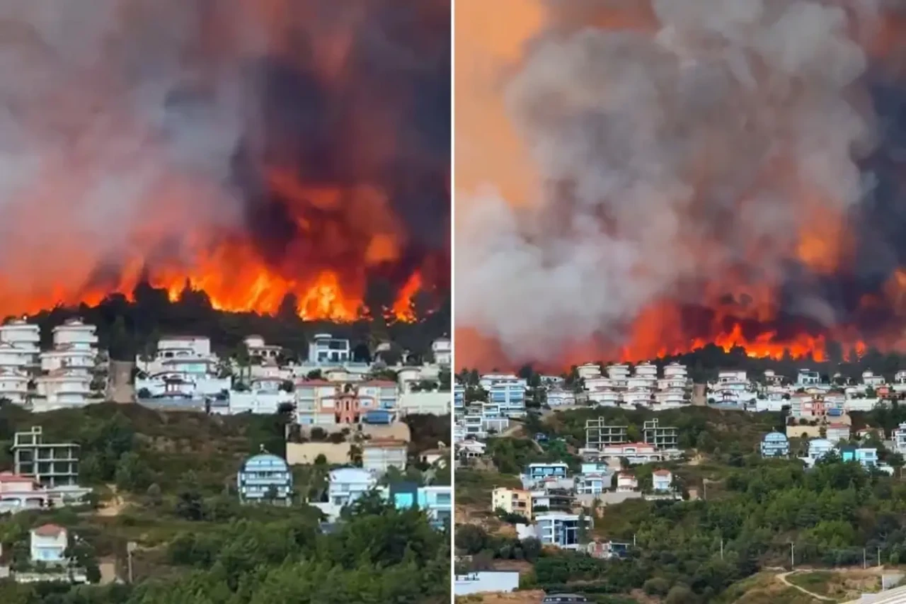 Yangın alarmı Antalya’da: Evler tahliye edildi, ekipler yangına müdahale ediyor!
