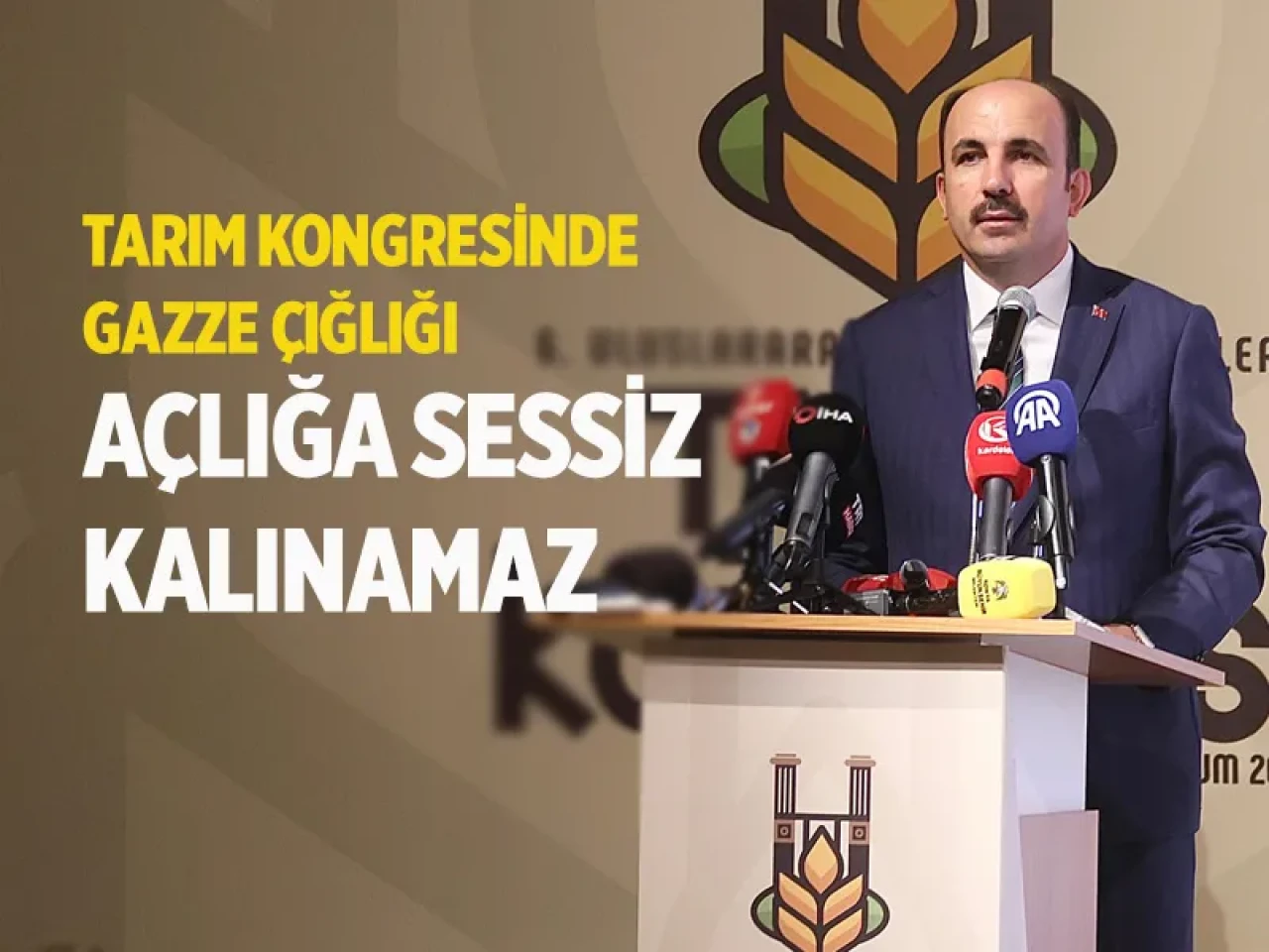 Gazze dramı Erzurum'daki tarım kongresine damga vurdu: 'Açlığa sessiz kalınamaz'