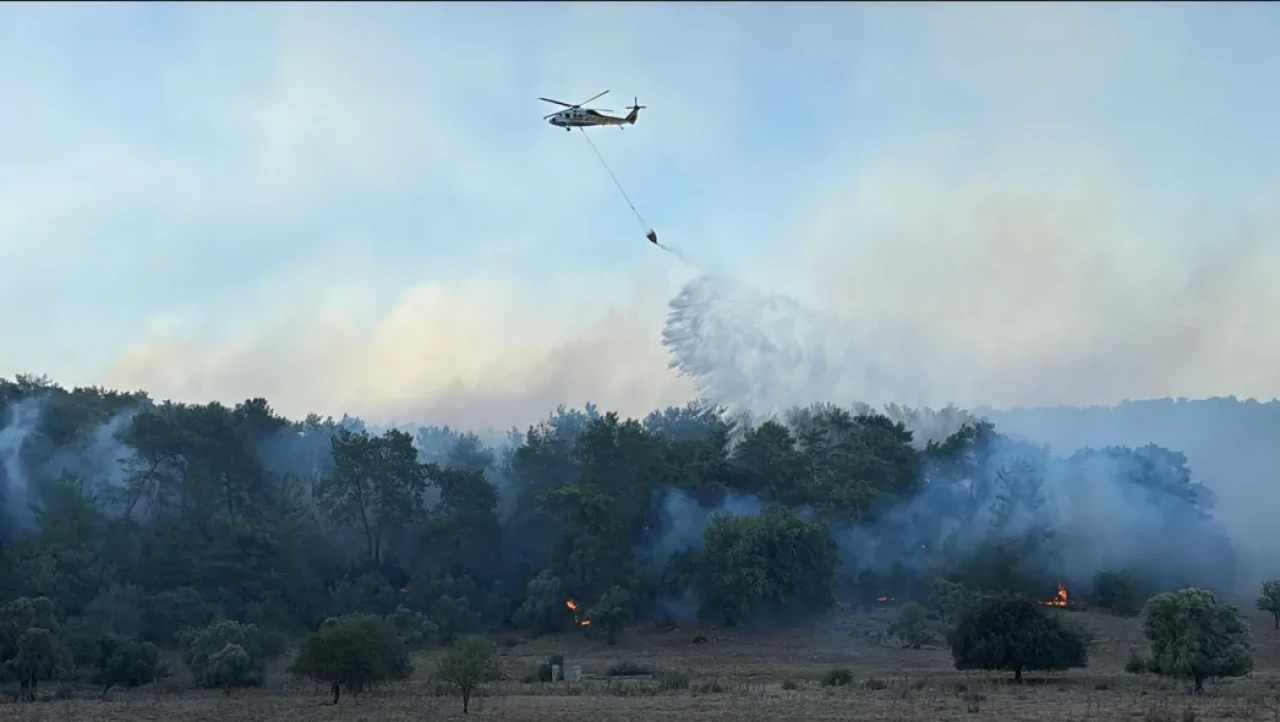 Alevlere gece boyu karadan, sabah havadan müdahale