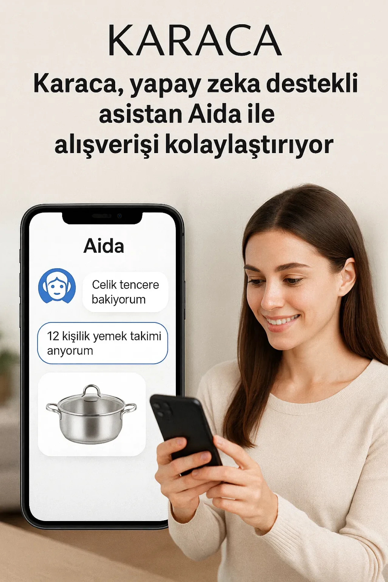 Karaca’dan yapay zeka destekli alışveriş asistanı: Aida