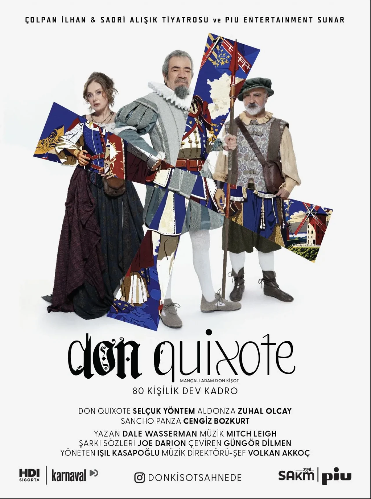 Don Kişot Müzikali başlıyor: Selçuk Yöntem, Zuhal Olcay ve Cengiz Bozkurt sahnede
