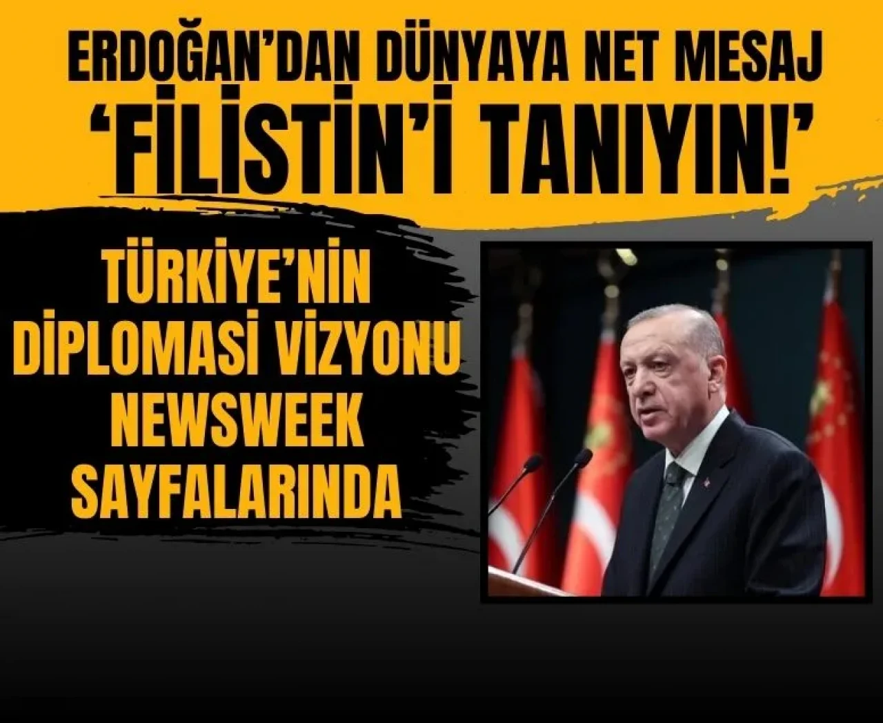 Cumhurbaşkanı Erdoğan ABD basınına yazdı: Dünyaya Filistin çağrısı!