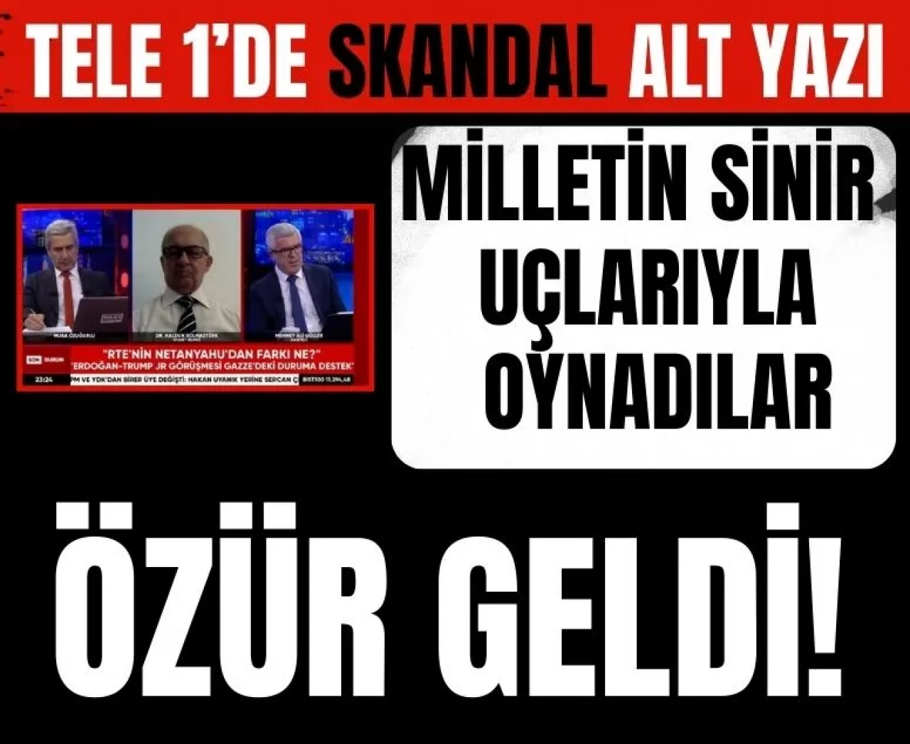 Ekrana yansıyan skandal ifade sonrası Tele 1’den açıklama geldi!