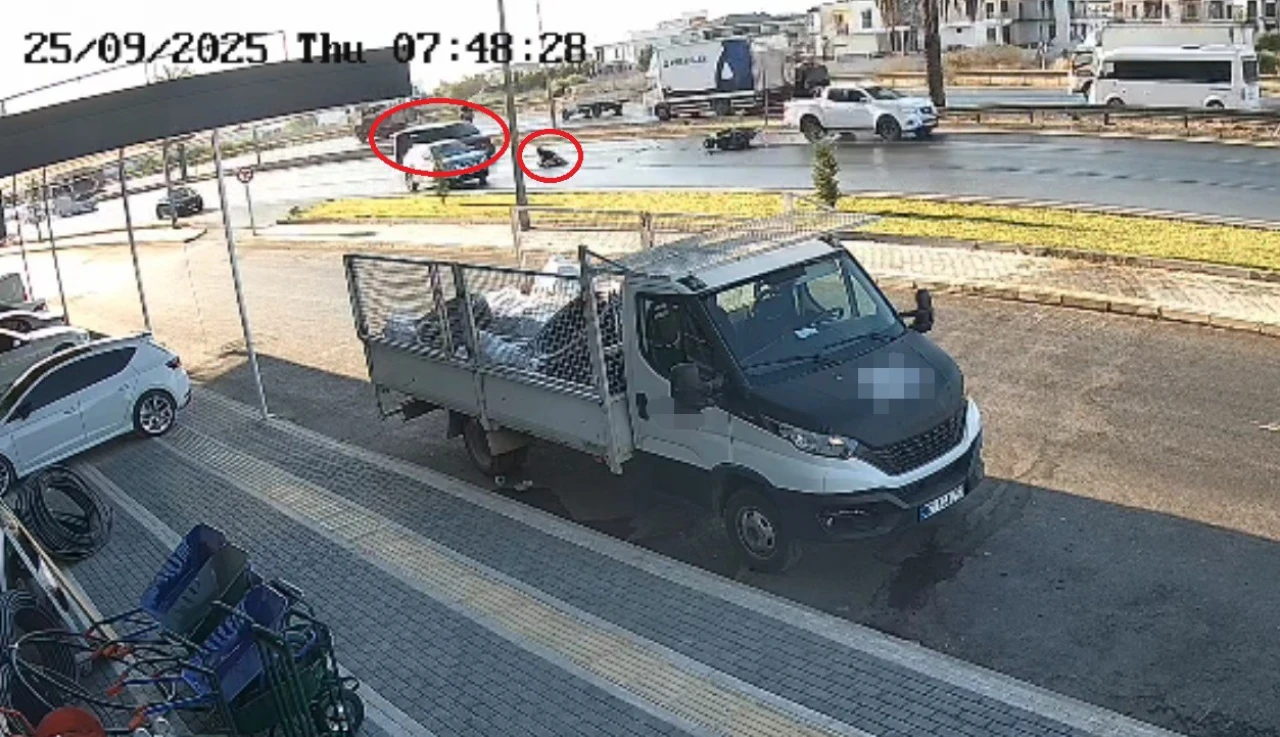 Manavgat’ta korku dolu anlar: Motosikletli ölümden saniyelerle kurtuldu!