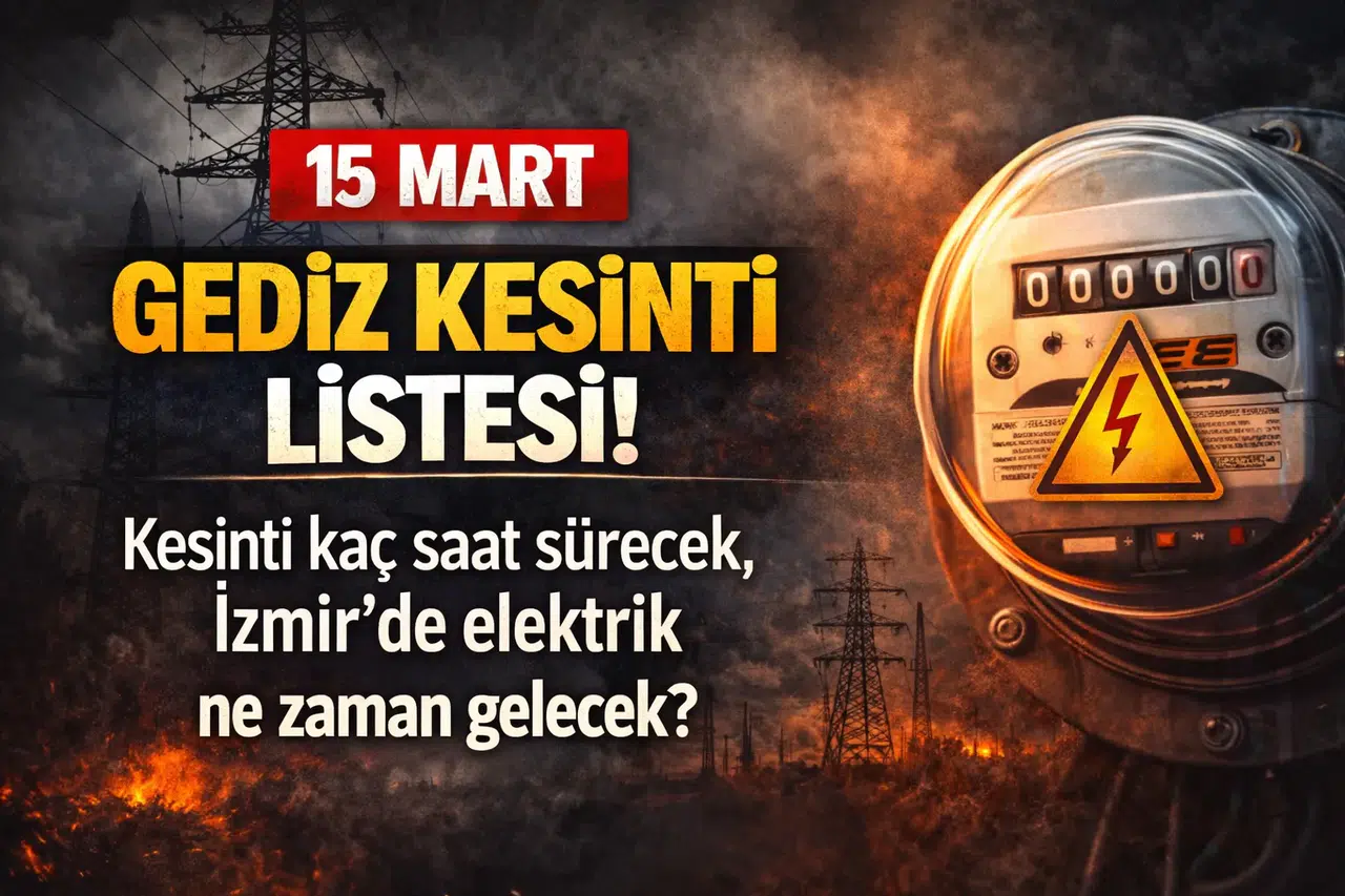 15 MART GEDİZ KESİNTİ LİSTESİ AÇIKLANDI MI? Kesinti kaç saat sürecek, İzmir’de elektrik ne zaman gelecek?