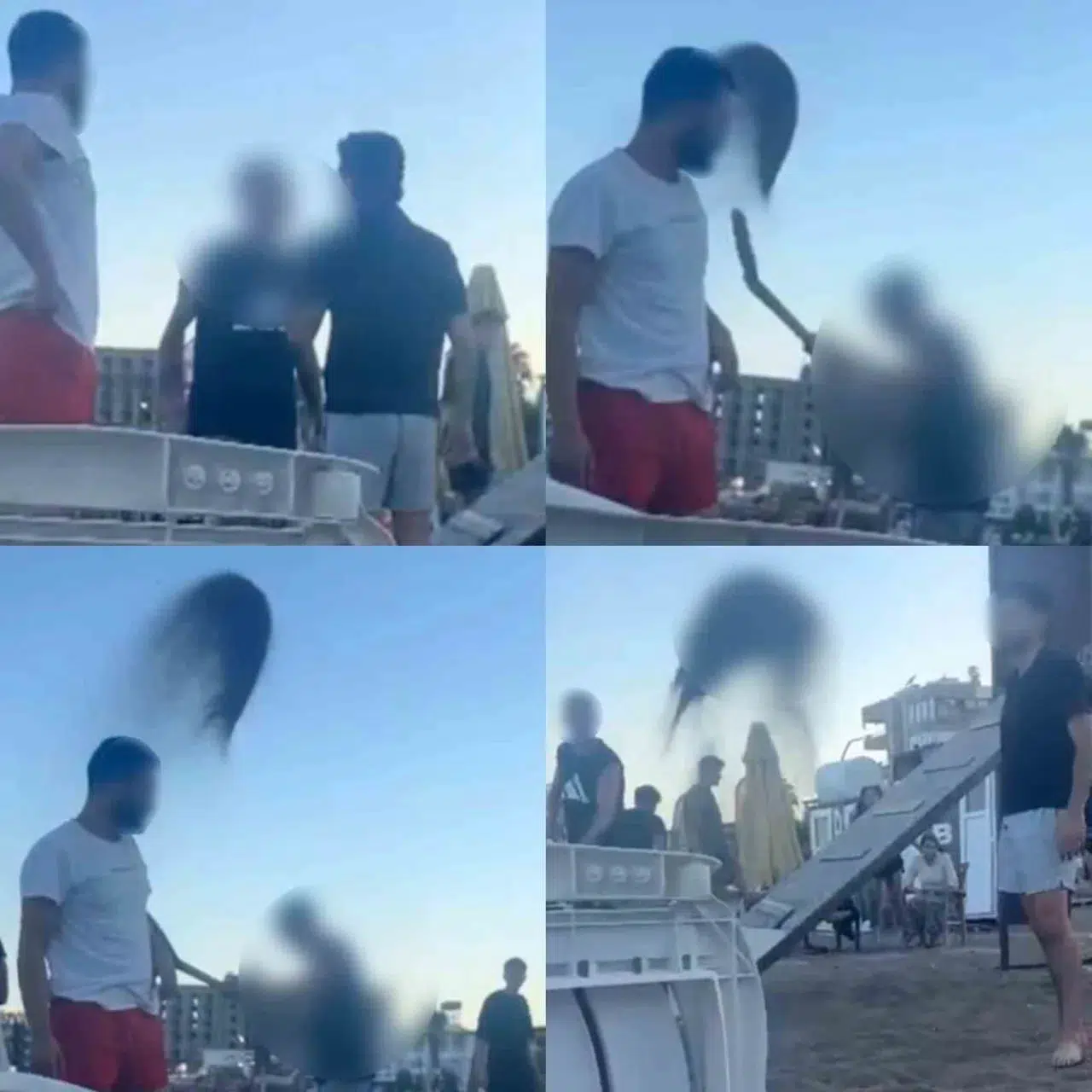 Mersin'de plajda gerginlik: gençlere kum fırlatıldı, 2 kişi gözaltına ...
