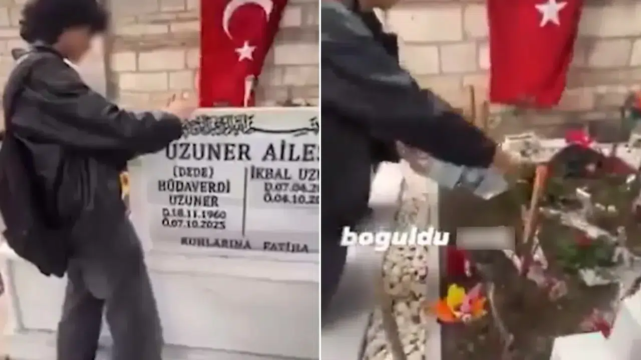 Katledilen İkbal Uzuner'in mezarı başında vicdanları kanatan hakaret!