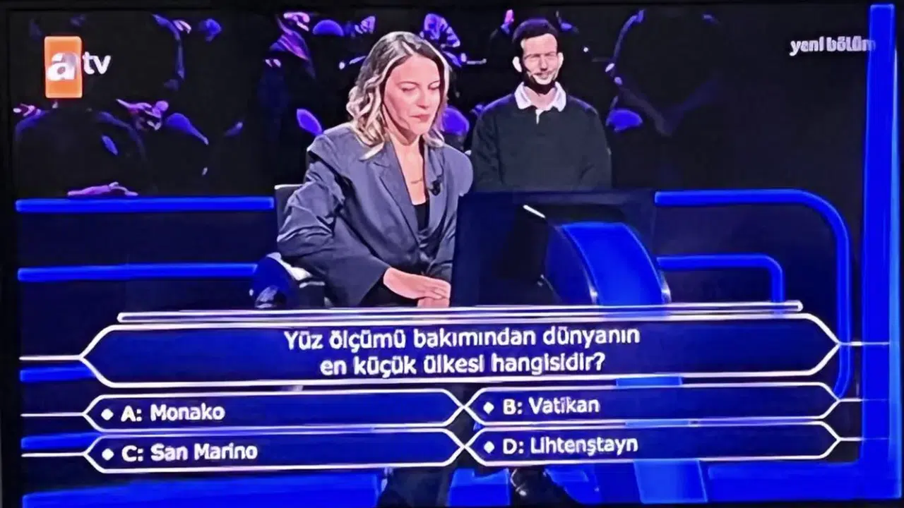 Kim Milyoner Olmak İster’de sorulan en küçük ülke sorusu neydi? Monako mu, Vatikan mı, San Marino mu, Lihtenştayn mı?