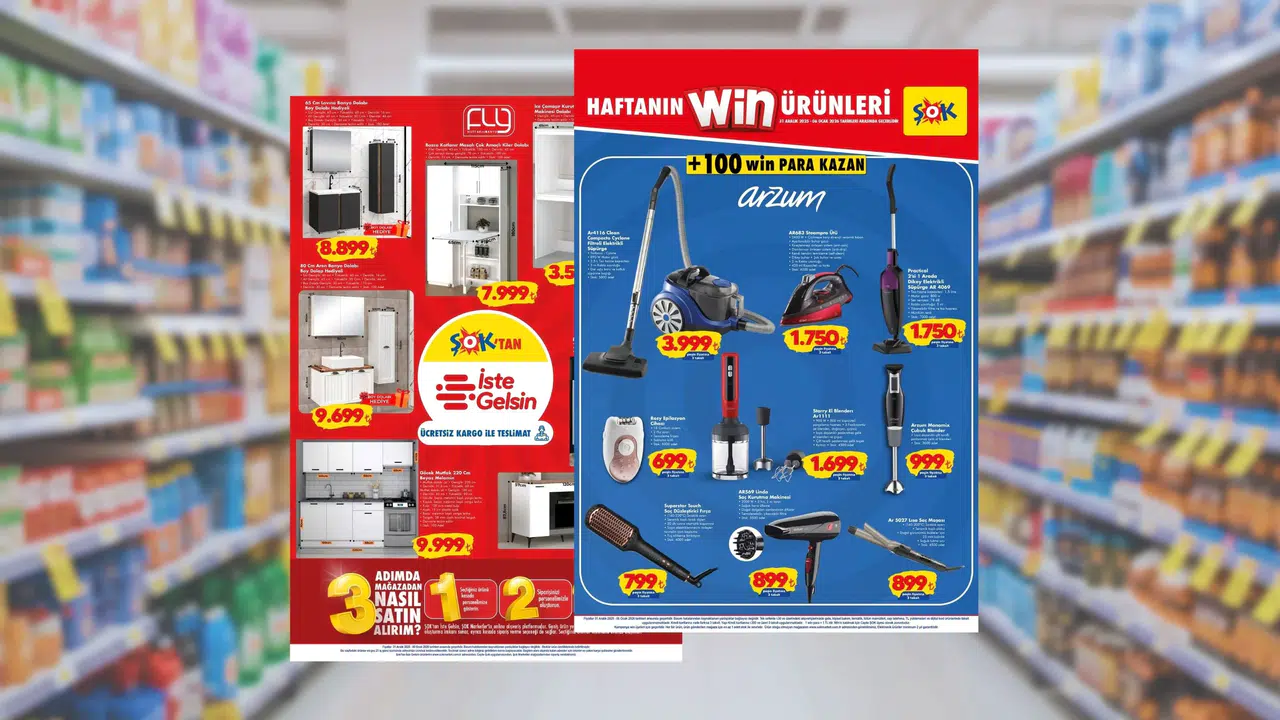 Şok aktüelde Arzum AR683 Steampro Ütü fırsatı! Şok katalog 31 Aralık - 06 Ocak öne çıkan indirimler